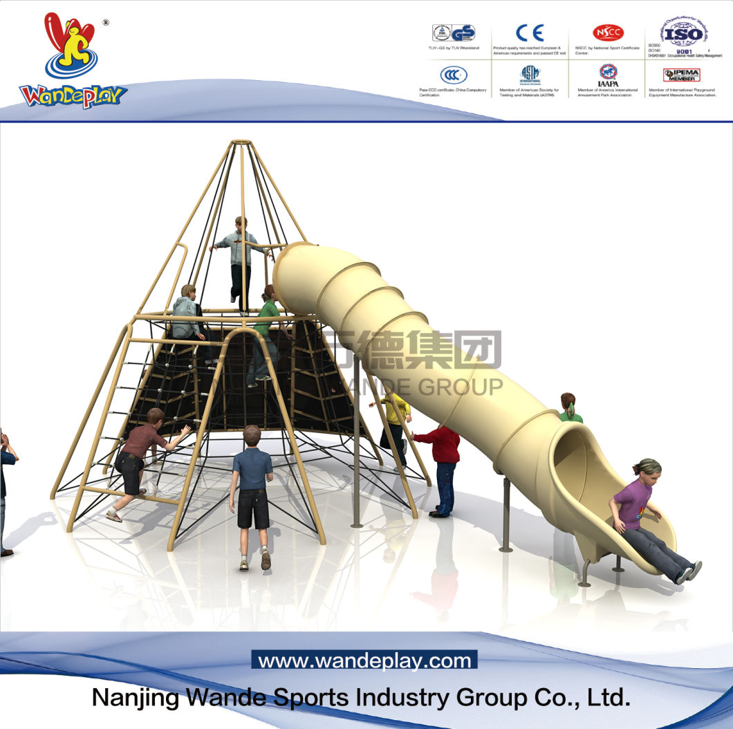 Outdoor Climbing Rope Net With Plastic Tunnel for Kids from China