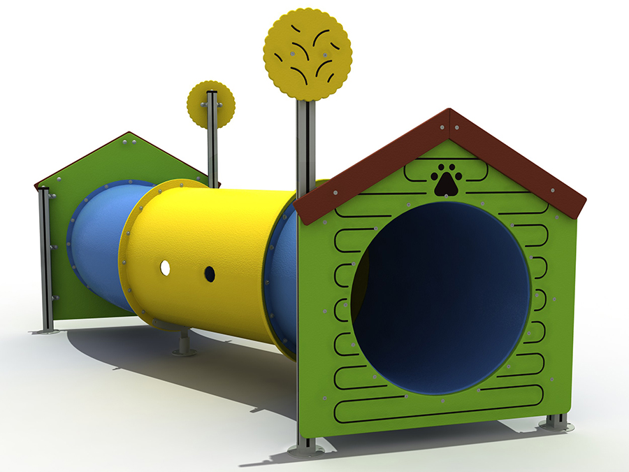 Outdoor Dog Park Crawl Tunnel Agility Exercise Set for Pets Playground