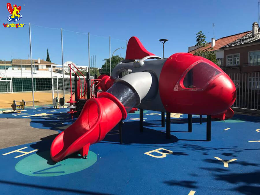 Double Aircraft Playsets Outdoor Kids Playground Slide Equipment for