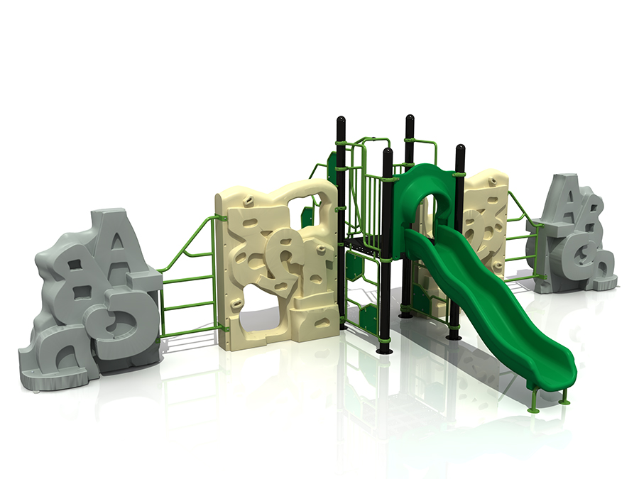 Outdoor Kids Playground Plastic Rock Climbing Wall Playset for