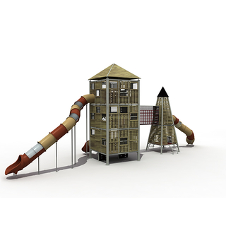 Outdoor Adventure Garden Tower Kids Playground Equipment with Slide