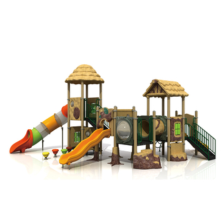 Outdoor Park Forest Cottage Silde Playground Equipment for Preschool